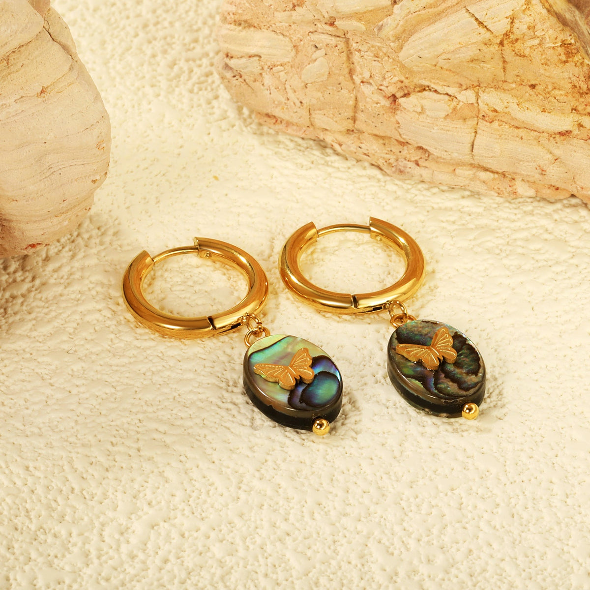 Boucles d'oreilles pendantes pour femme avec motif étoile et cristal