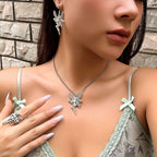 Parure de bijoux élégante pour femme avec oxydes de zirconium