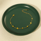 Bracelet de cheville pour femme avec pendentifs géométriques