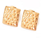 Clous d'oreilles pour femme design rond texturé