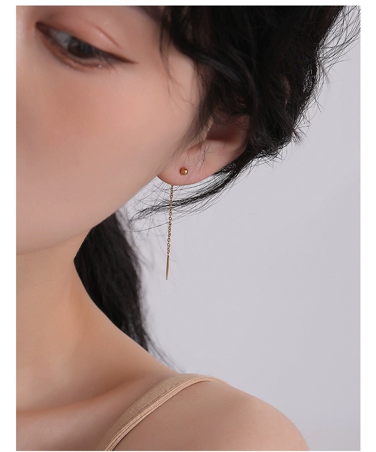 Boucles d'oreilles pendantes à chaîne pour femme