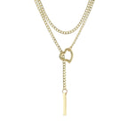 Collier pour femme avec pendentif cœur et chaîne à maillons moderne
