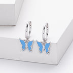 Boucles d'oreilles papillon en argent sterling 925