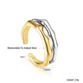 Bague réglable pour femme au design incurvé élégant