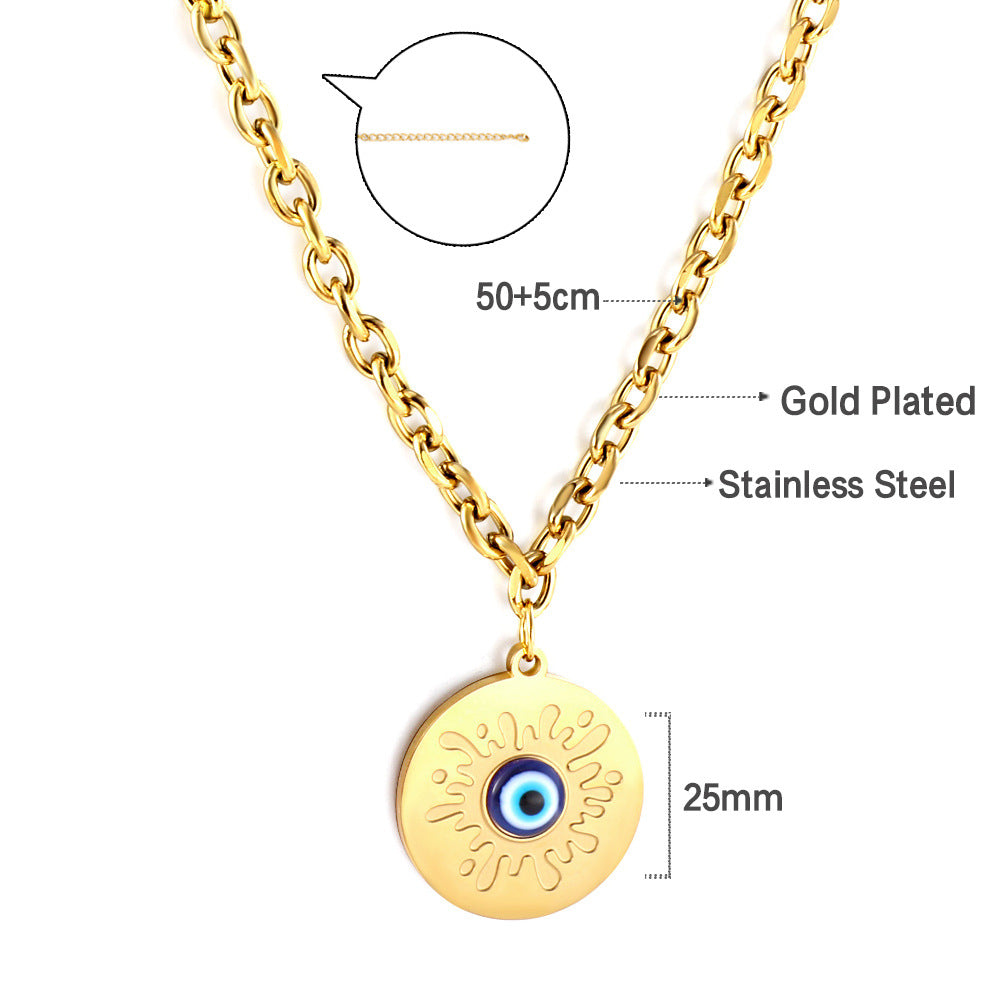 Collier pour femme avec pendentif carré orné de cristaux