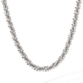 Collier chaîne moderne texturé en argent pour femme