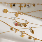 Collier pour femme avec pendentifs charmants et longueur réglable