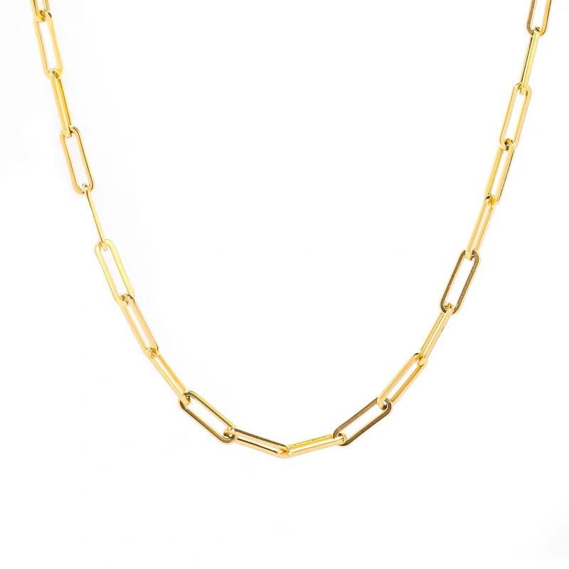 Collier à longue chaîne à maillons pour femme
