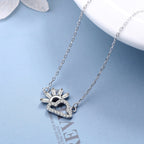 Collier pour femme avec pendentif nuage et soleil en zircon