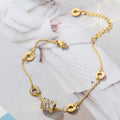 Bracelet chaîne pour femme avec cristaux