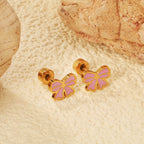 Boucles d'oreilles modernes avec pendentifs colorés