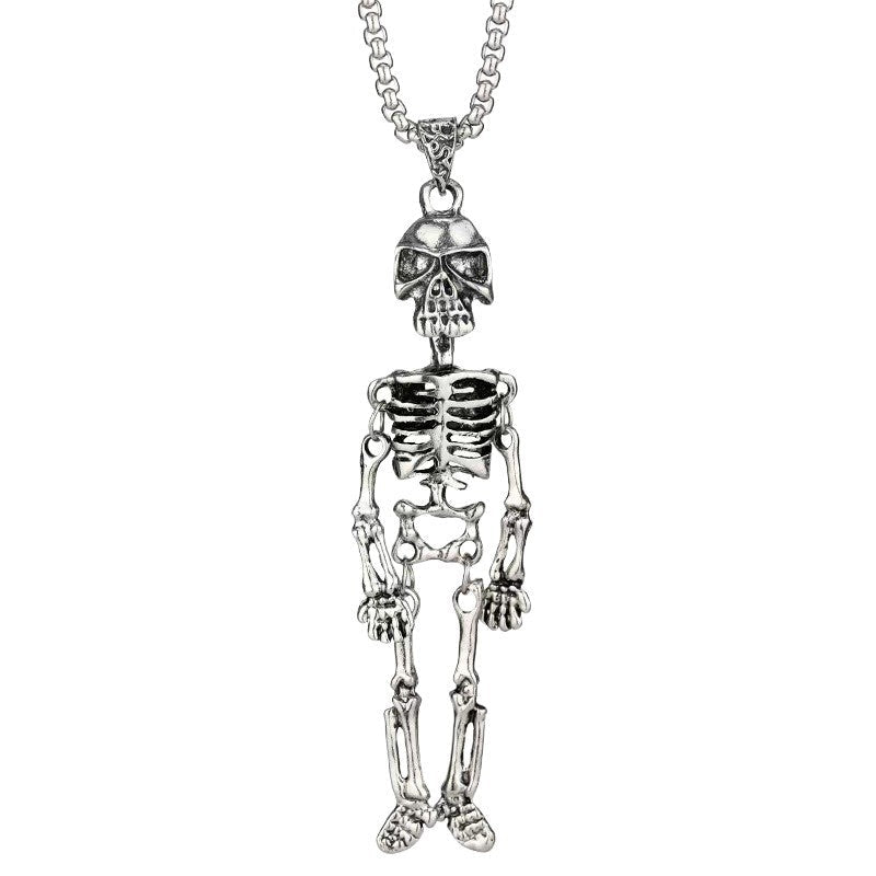 Collier avec pendentif squelette