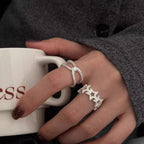 Damen Ring mit funkelndem Sternenmotiv aus hochwertigem Edelstahl