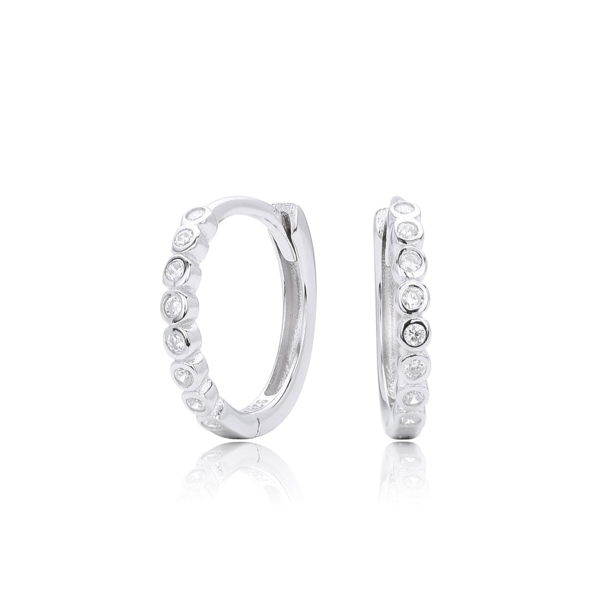 Boucles d'oreilles pendantes avec zircons modernes