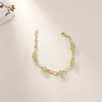 Bracelet pour femme tressé avec pierres semi-précieuses