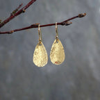 Boucles d'oreilles pendantes pour femme en métal texturé