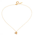 Collier pour femme avec pendentif floral et cristaux étincelants