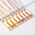 Collier pour femme avec pendentif rectangulaire moderne