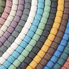 Collier de perles en pierre de lave naturelle