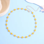 Choker à breloques florales