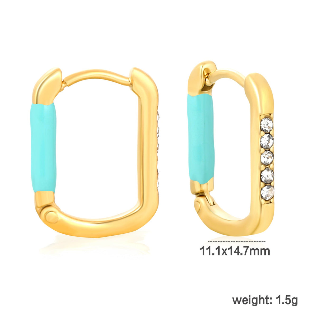 Boucles d'oreilles pendantes avec cristaux scintillants