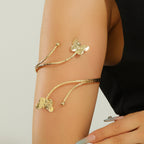 Bracelet rigide pour femme avec motifs floraux