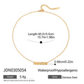 Collier pour femme en acier inoxydable hypoallergénique avec cristaux