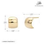 Ohrstecker für Damen mit modernem, geschwungenem Design aus 925 Sterling Silber