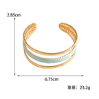 Bracelet ouvert pour femme avec relief artistique