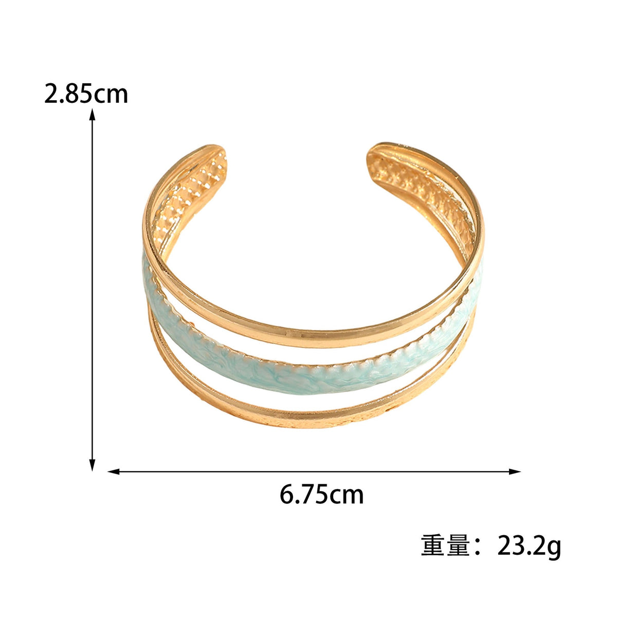 Bracelet ouvert pour femme avec relief artistique