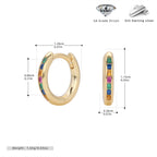 Créoles pour femme avec zircone en argent sterling 925
