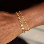 Bracelet à chaîne texturée superposée