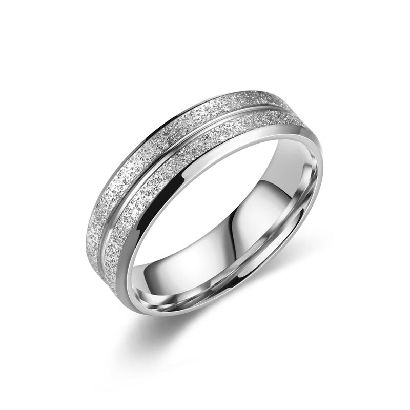 Bague pour homme à surface texturée et lignes élégantes