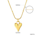 Collier pour femme avec pendentif cœur et fermoir réglable