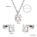 Parure de bijoux pour femme avec pendentif zircone et boucles d'oreilles