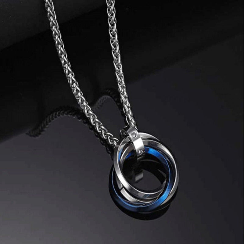 Collier anneaux entrelacés