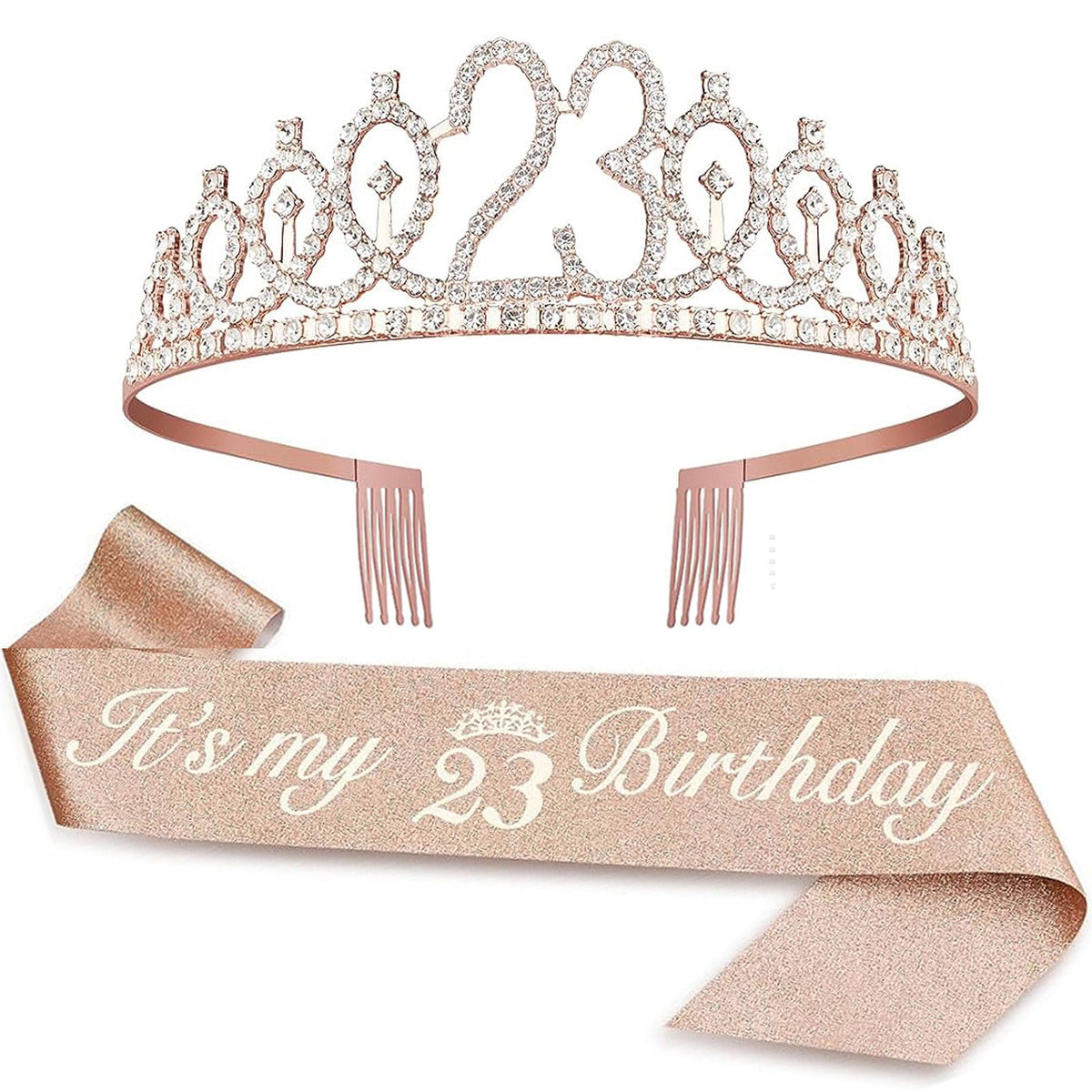 Couronne de princesse en cristal pour femme avec inscription 30 & Fabulous