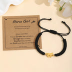 Bracelet d'amitié pour femme avec pendentif cheval
