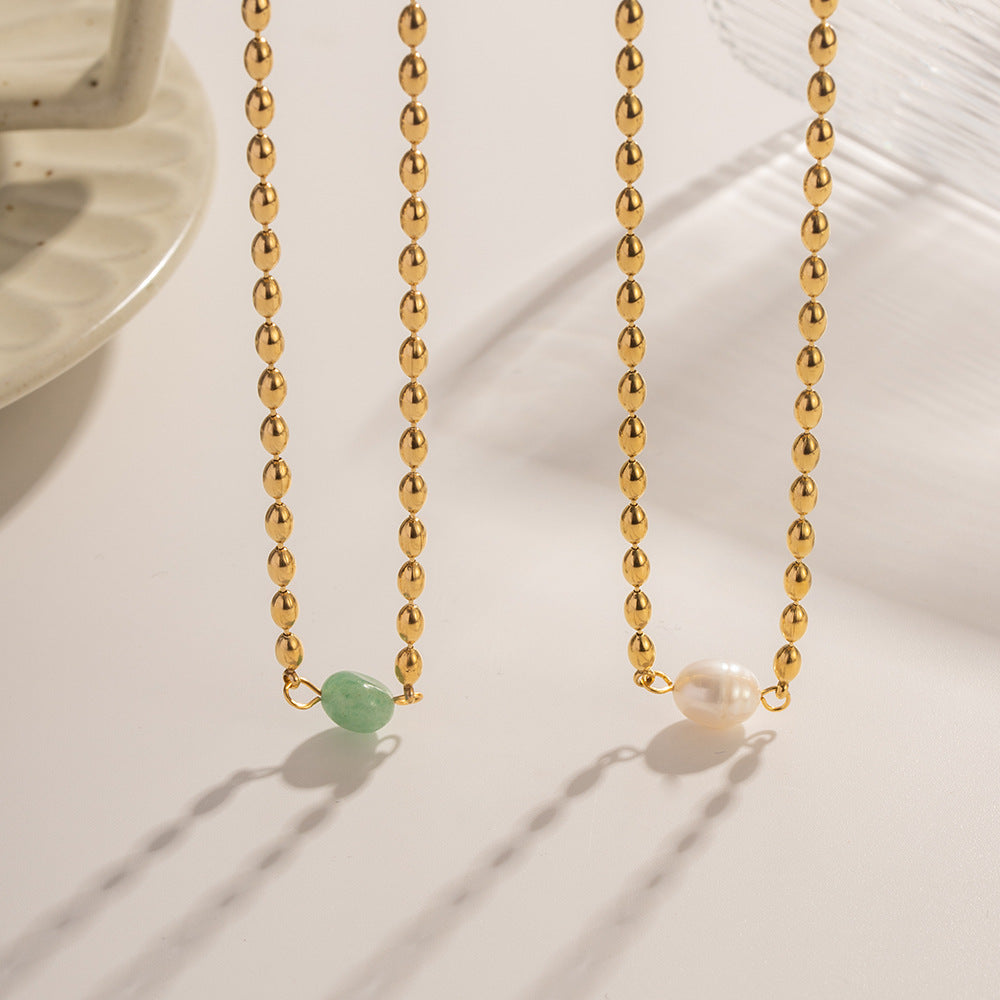 Collier pour femme avec bulles élégantes et pendentif perle unique