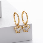 Boucles d'oreilles pendantes papillon pour femme en argent sterling 925