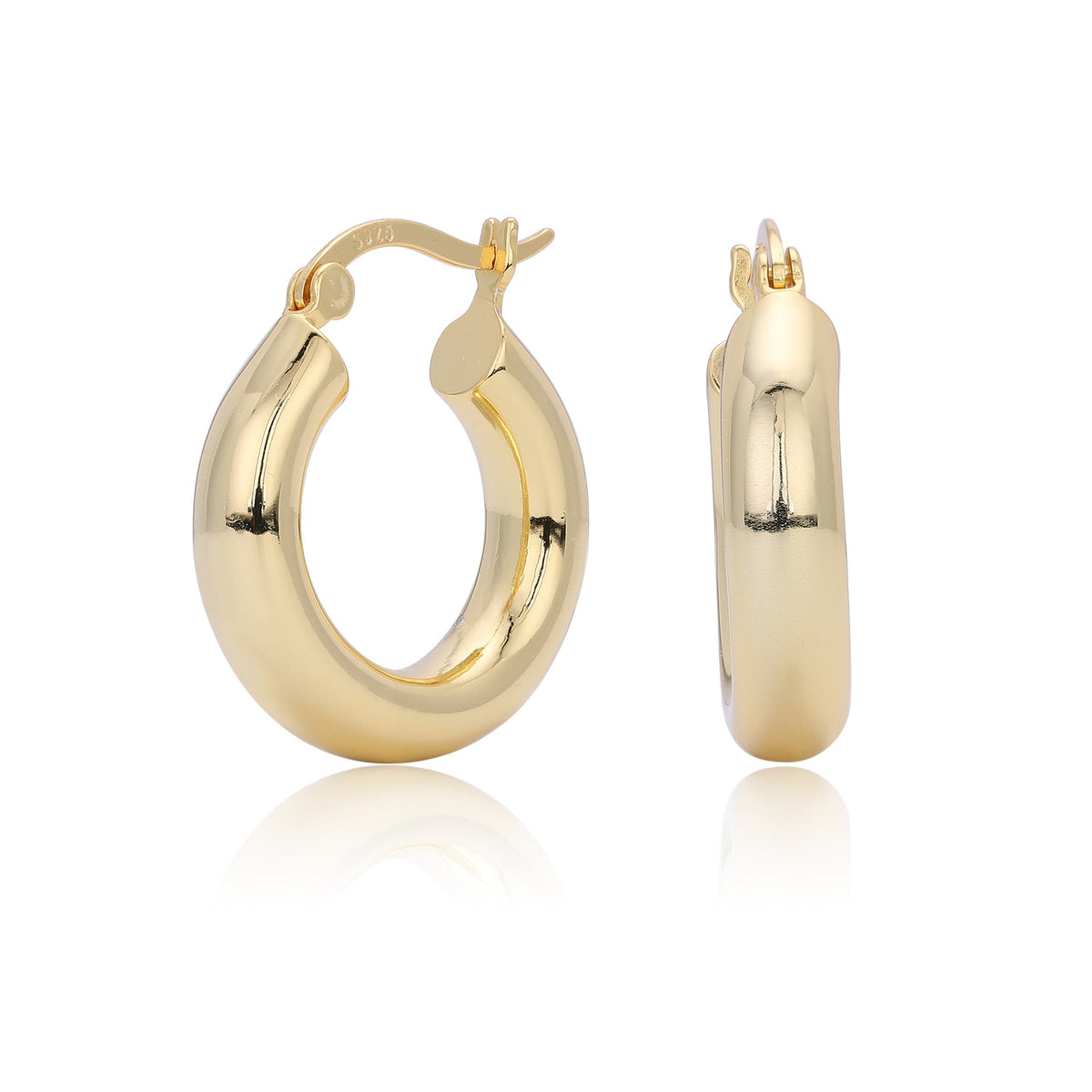Créoles pour femme au design incurvé en argent sterling 925