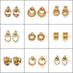Boucles d'oreilles pendantes pour femme au design chaîne moderne