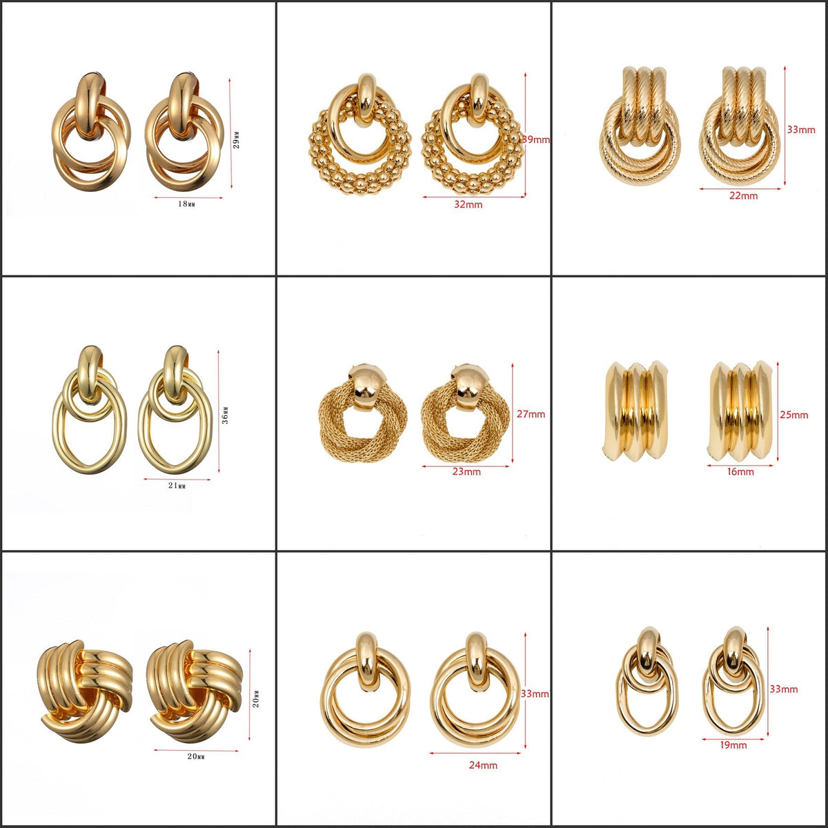 Boucles d'oreilles pendantes pour femme au design chaîne moderne