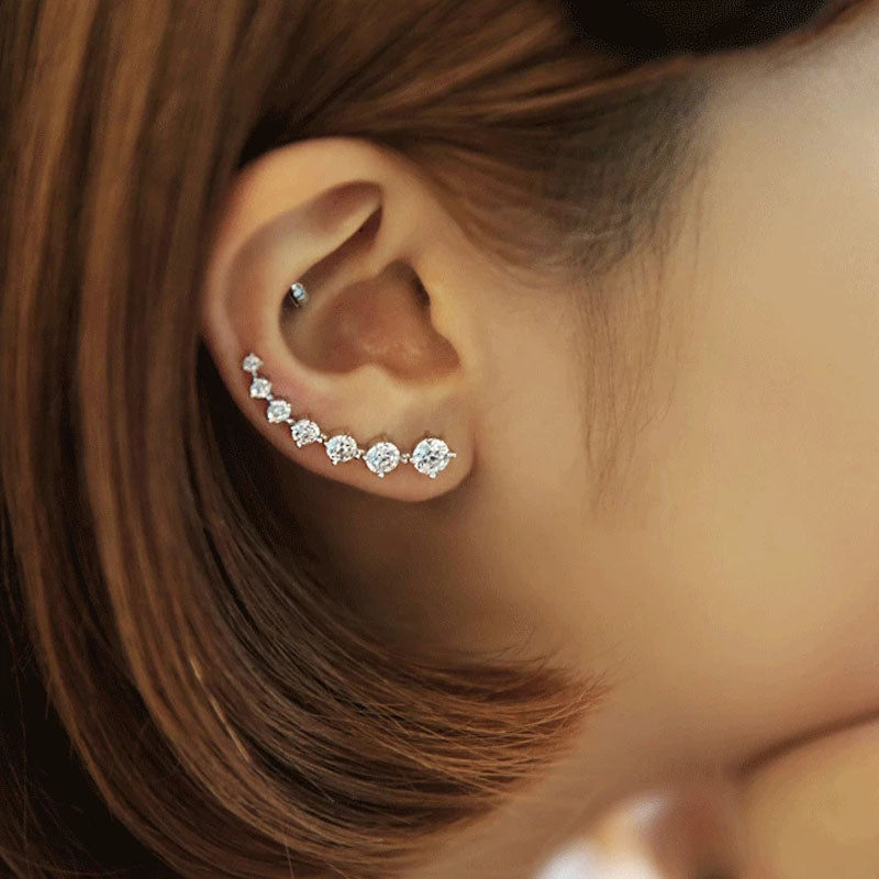 Boucles d'oreilles en argent sterling 925 et zircon