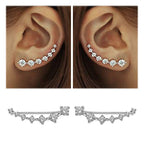 Boucles d'oreilles en argent sterling 925 et zircon