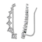 Boucles d'oreilles en argent sterling 925 et zircon
