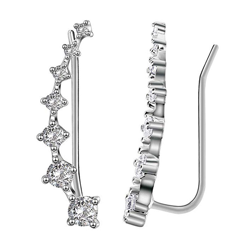 Boucles d'oreilles en argent sterling 925 et zircon