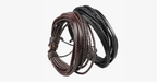 Bracelet Enroulable en Cuir Rustique
