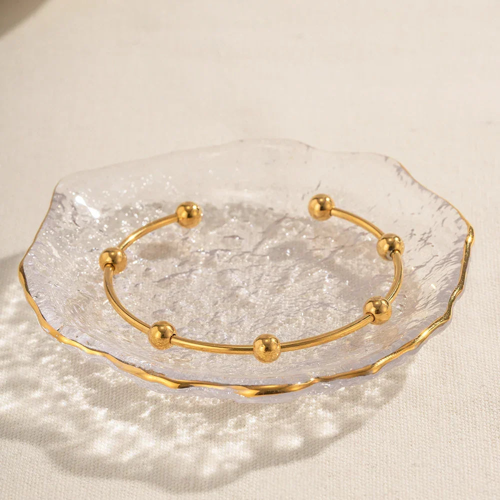Bracelet jonc élégant à sphères