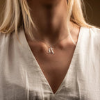 Collier monogramme personnalisé minimaliste